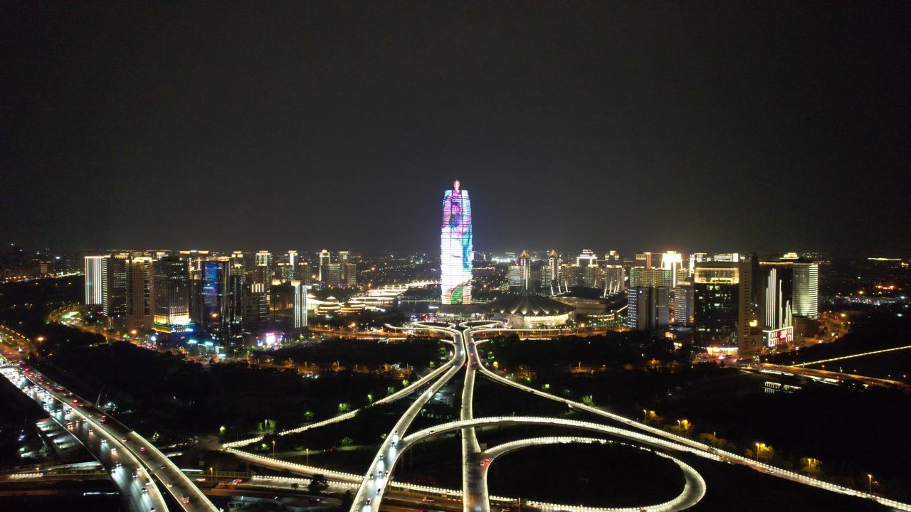 河南郑州城市风光航拍