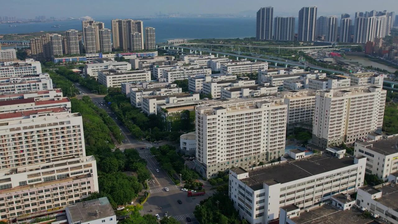航拍厦门同安工业园区