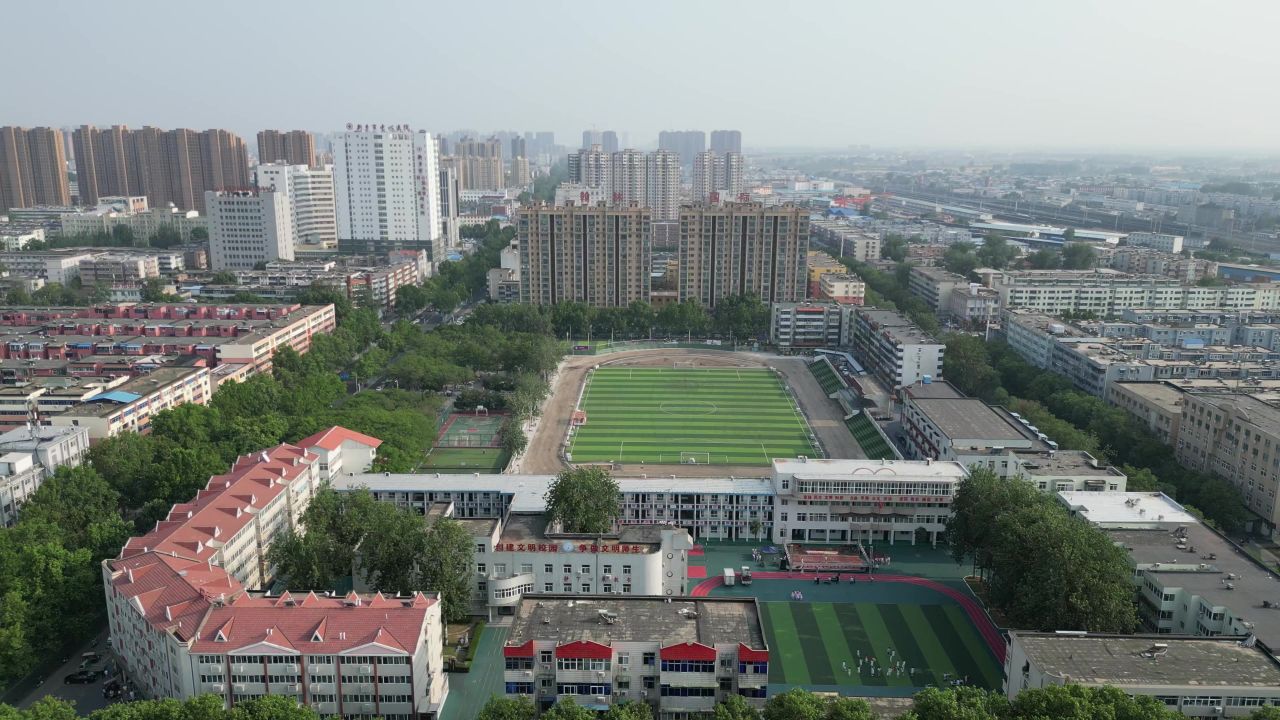 河南新乡城市风光航拍