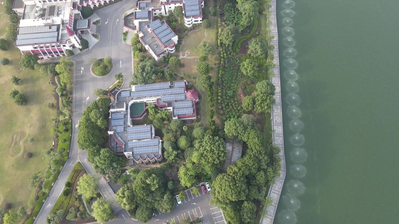 湖南岳阳城市风光航拍 