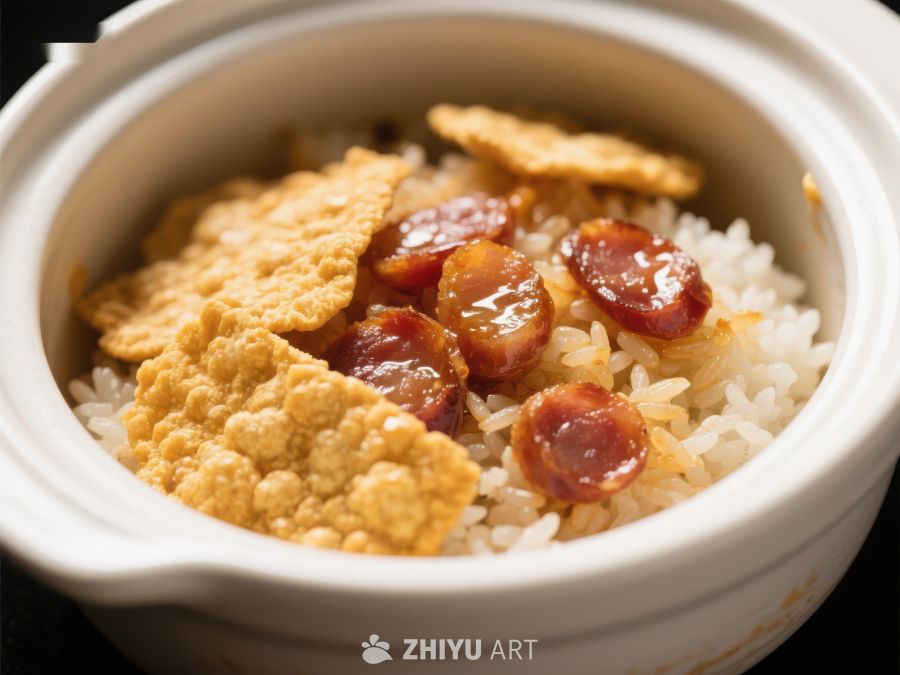 腊味煲仔饭，金黄锅巴香 468