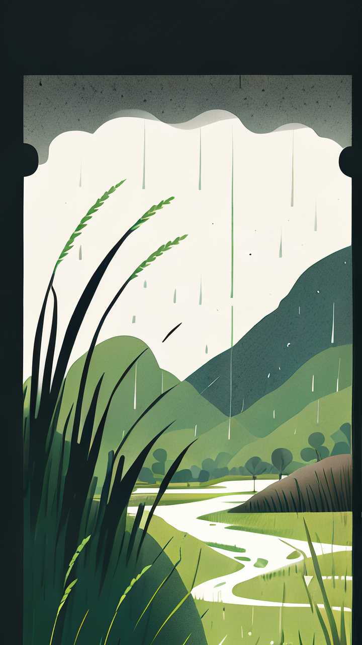 谷雨插画小草