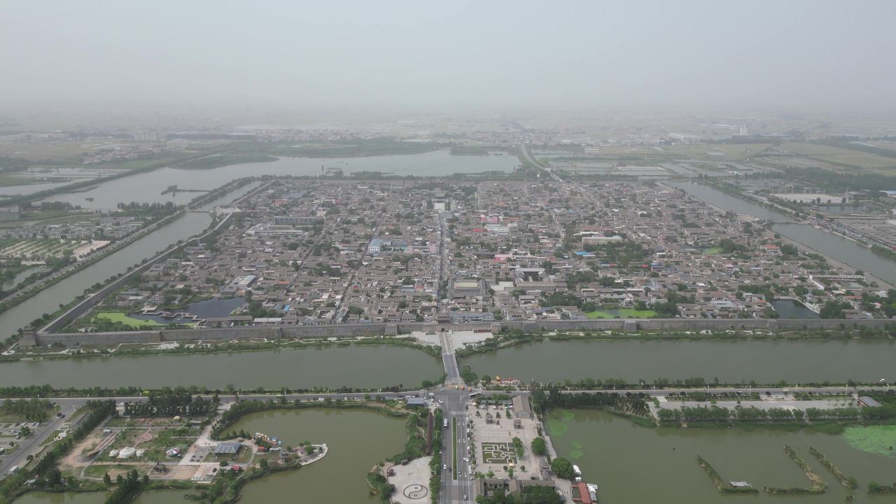 河北邯郸广府古城5A景区航拍