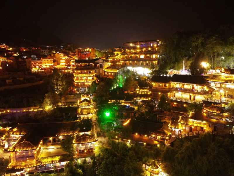湖南湘西芙蓉镇夜景