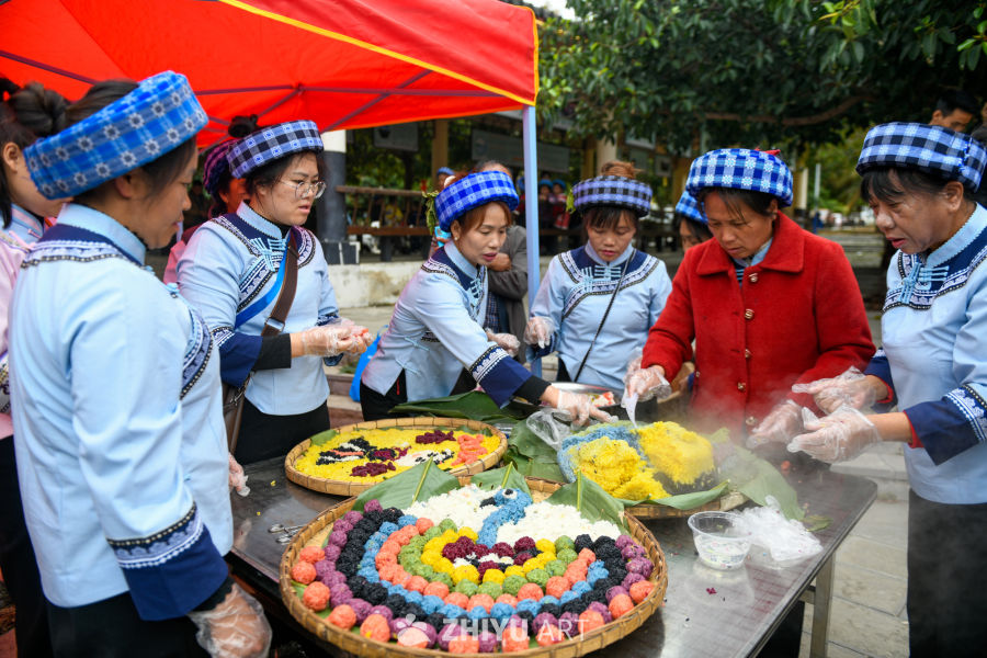 彩色糯米饭制作工艺 4
