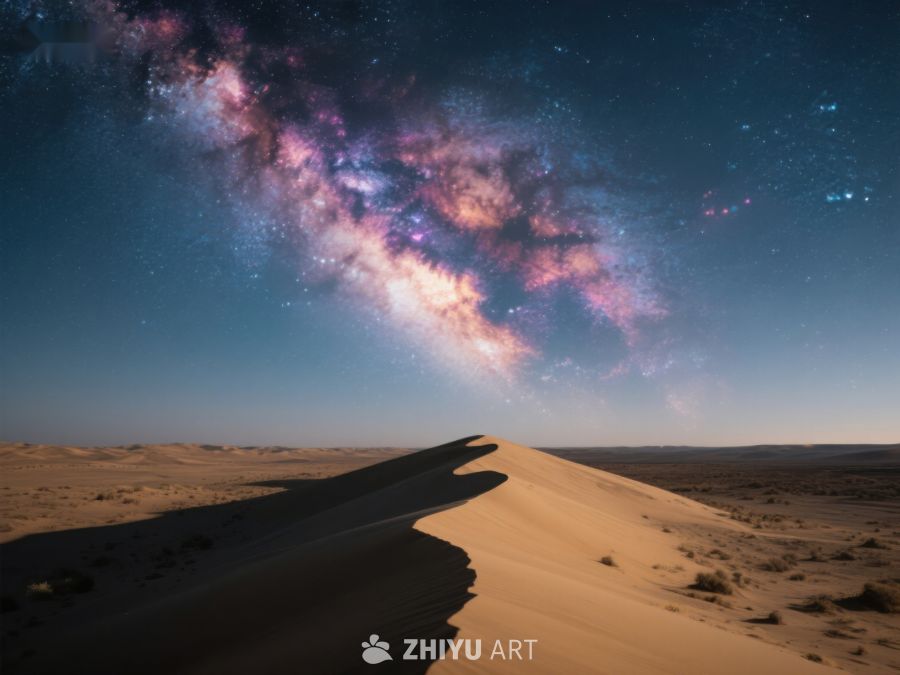 沙漠星空下的沙丘美景 76