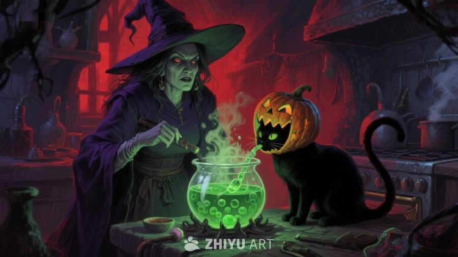 女巫与黑猫在魔法厨房