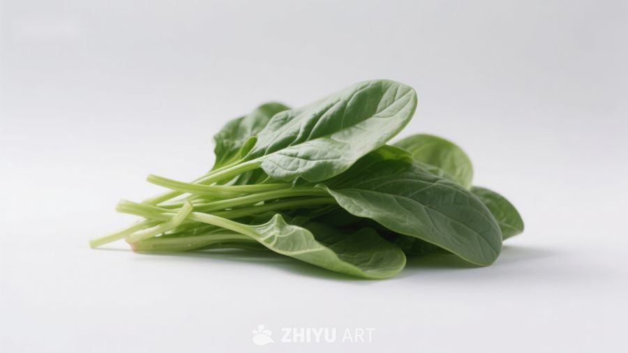 新鲜菠菜叶特写