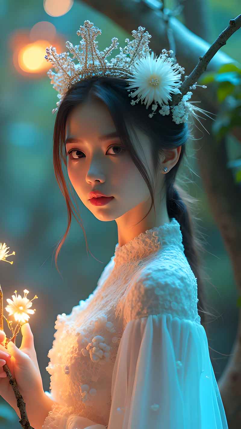 森林系列五颜六色古风艺术美女 93