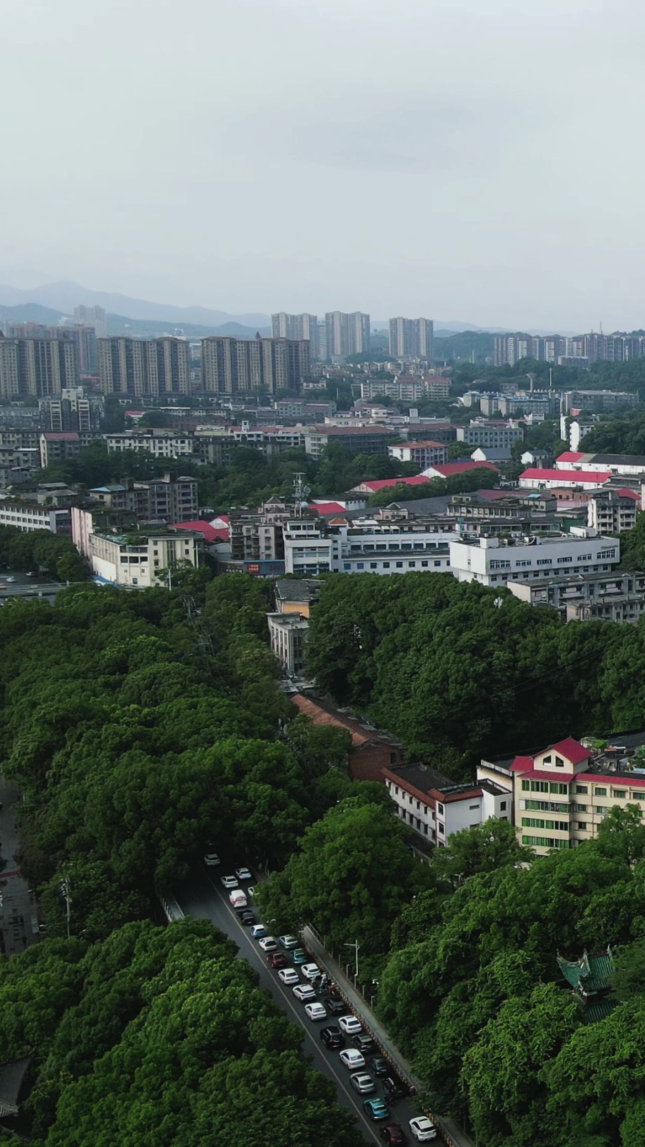  湖南益阳城市风光竖屏航拍