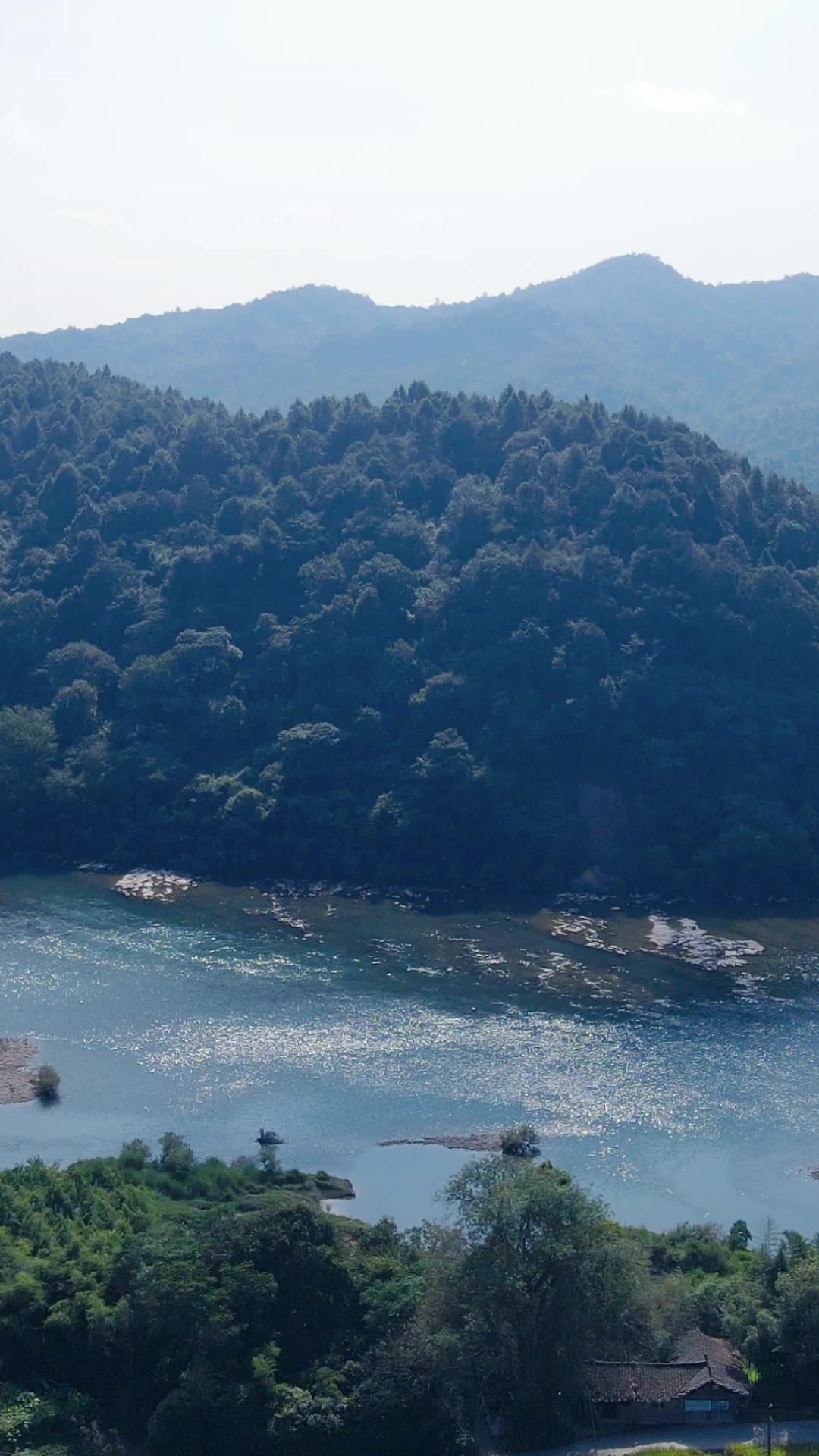大自然山川河流风光竖屏航拍