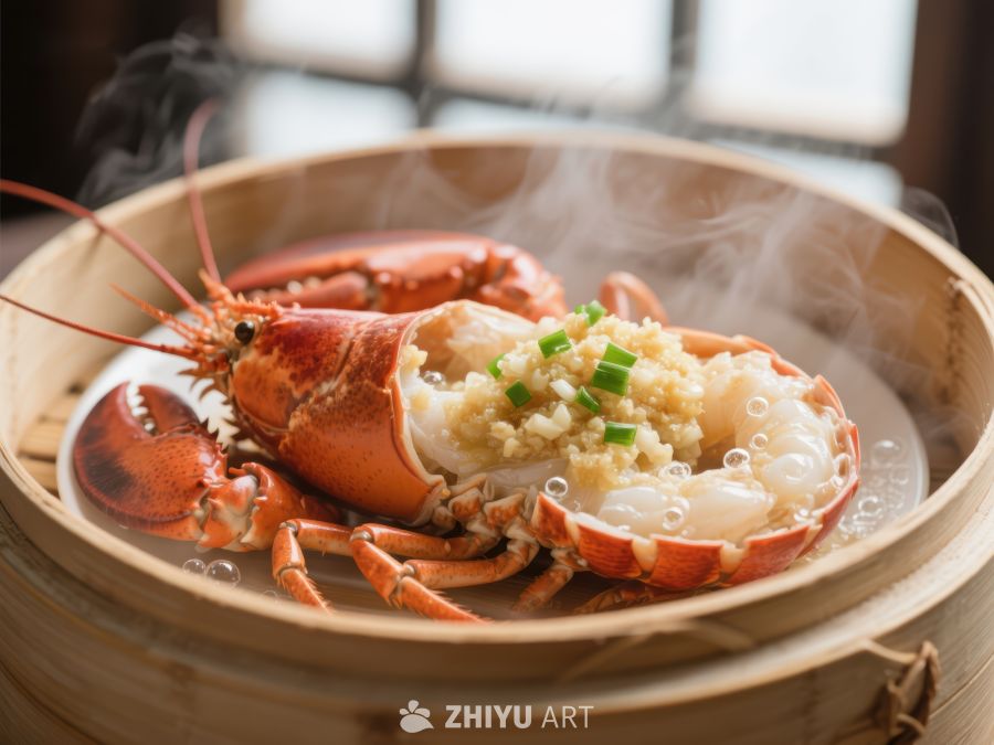 蒸龙虾配蒜蓉 1373