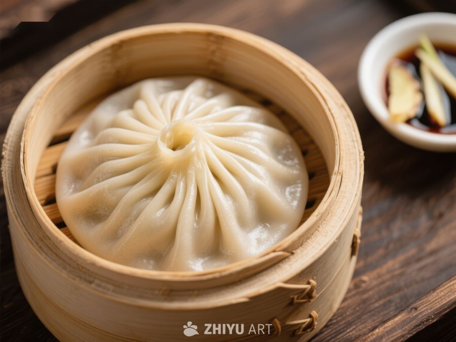 竹笼蒸制的小笼包 1407