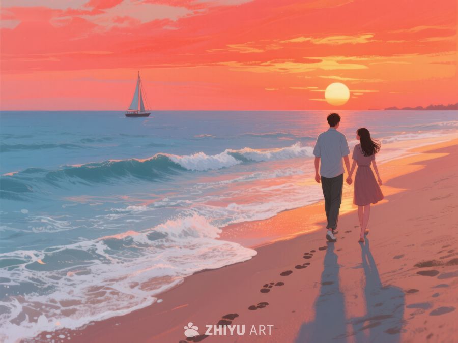 海边漫步的恋人 243