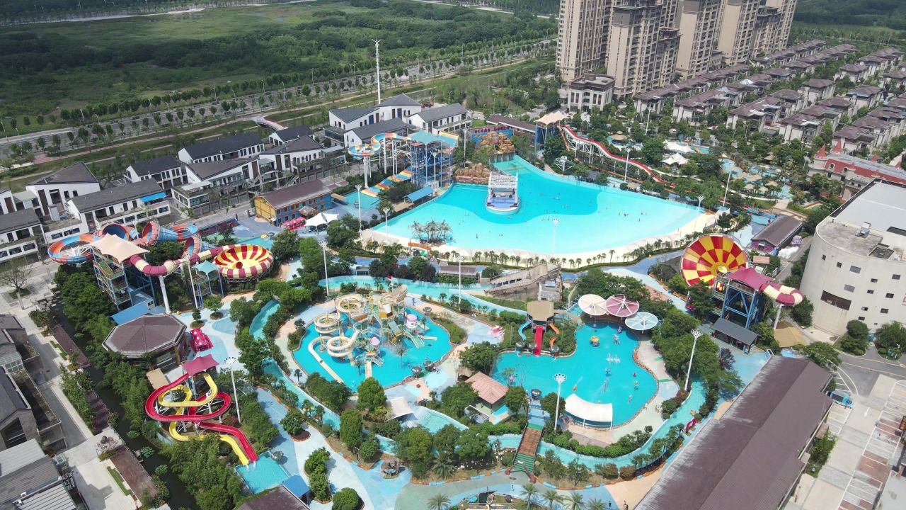 湖北荆州城市风光地标建筑航拍 