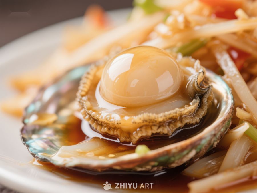 鲜美鲍鱼配炒蔬菜 1516