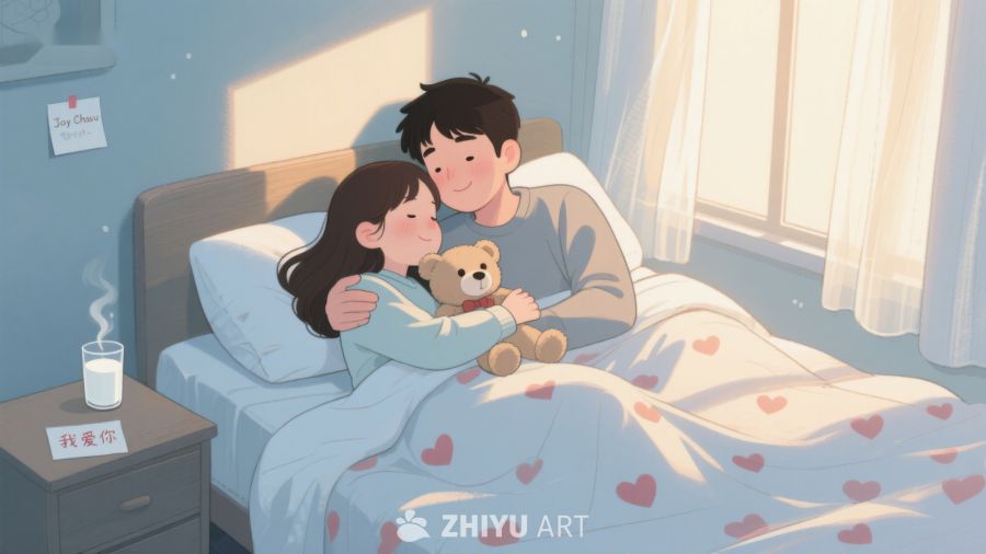 温馨床头，情侣共度甜蜜时光 388