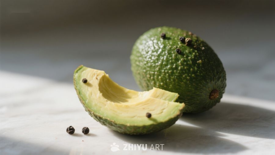 新鲜牛油果与黑胡椒粒