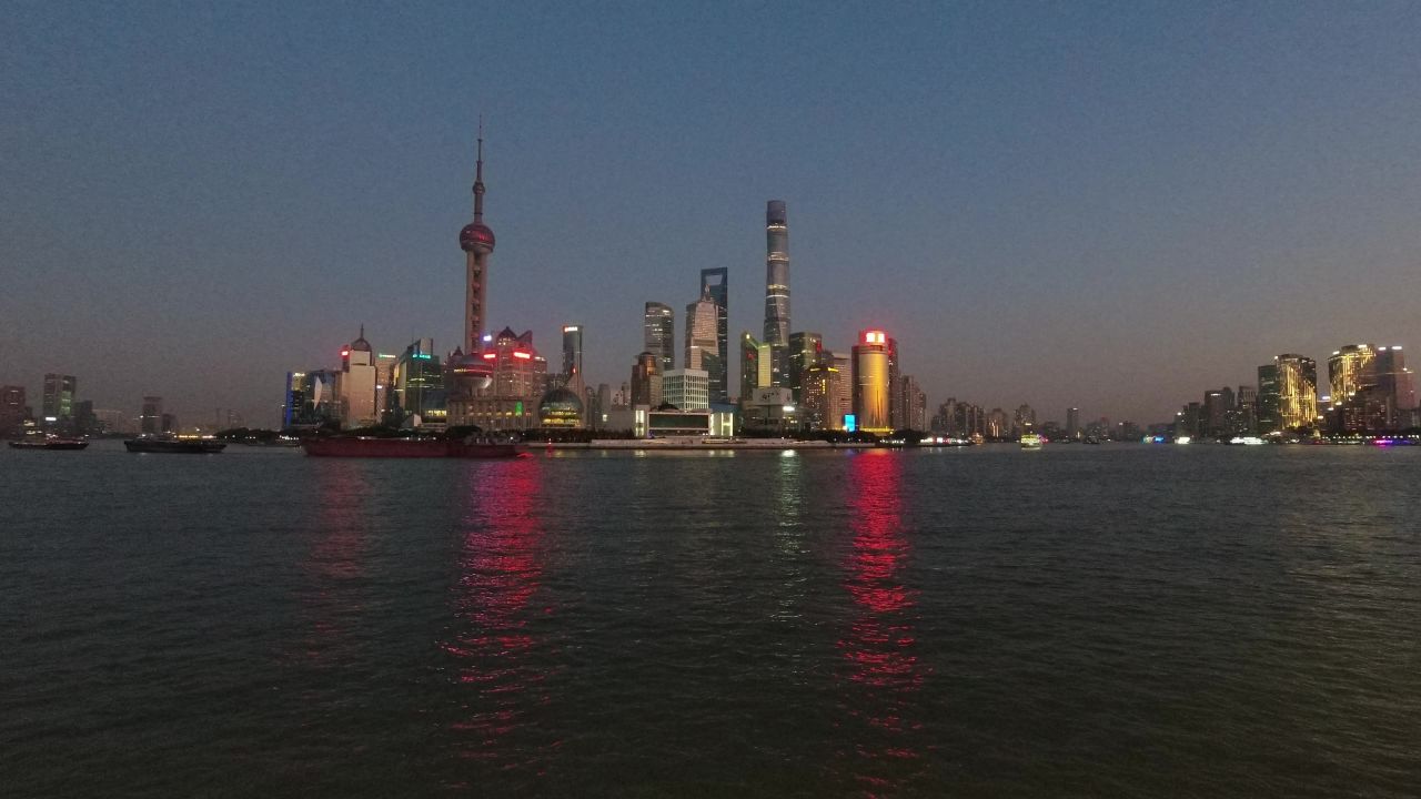 上海外滩陆家嘴夜景风光延时摄影 3