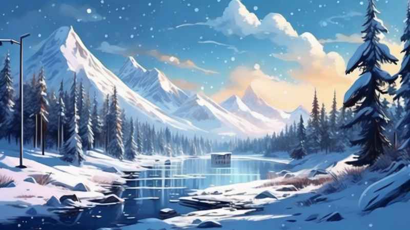 插画冬季背景图 62