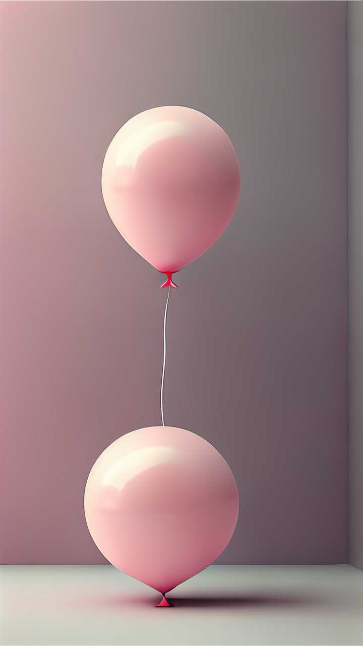 3D粉红色气球唯美