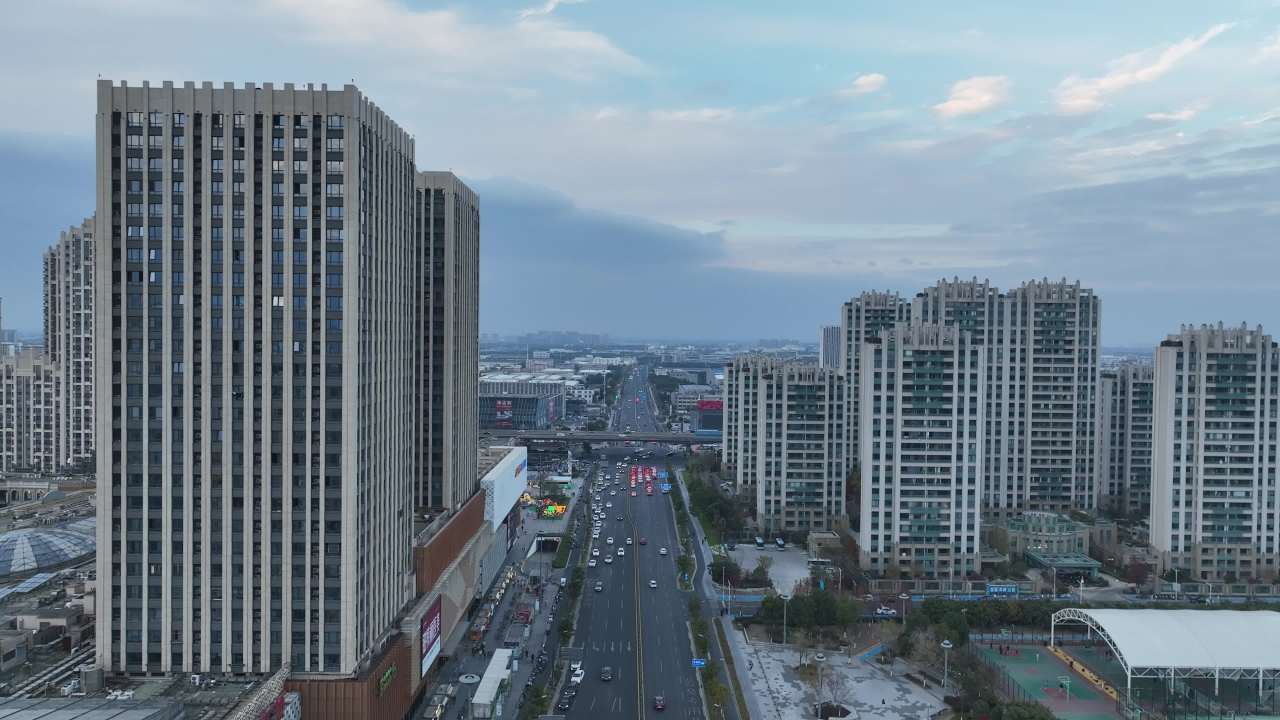 4K航拍昆山城市建筑风光 2