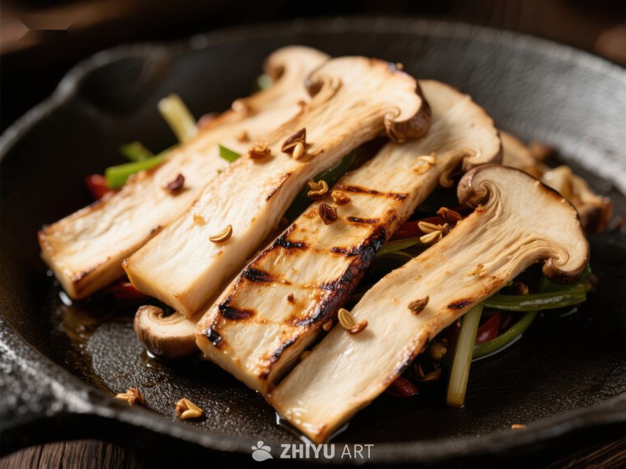 煎烤松茸蘑菇美食 329