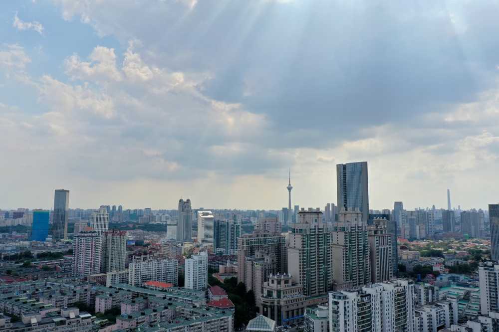 天津城市上空