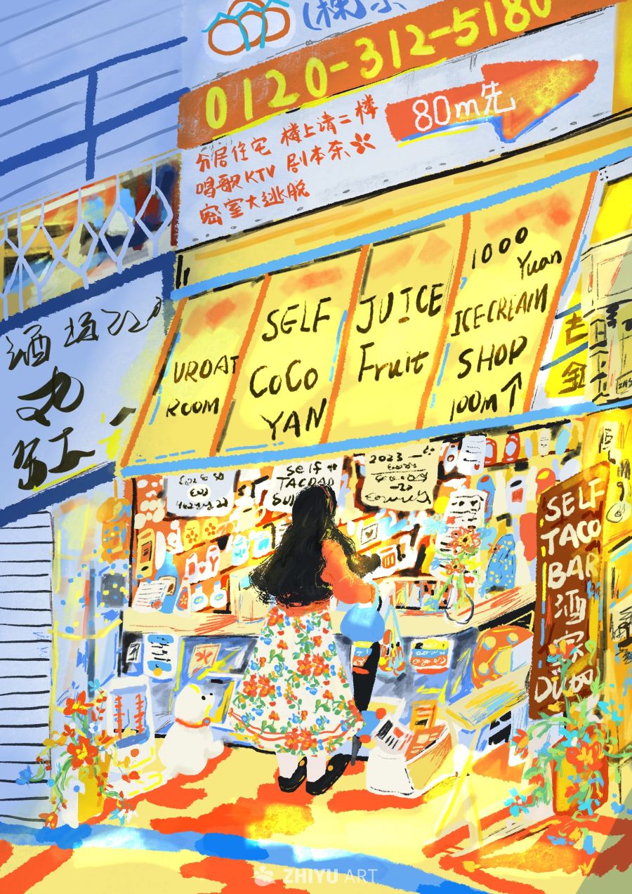 原创治愈插画作品素材四季节气节日自然 92