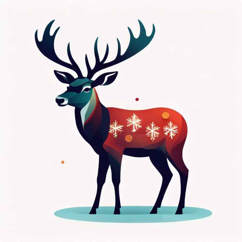 圣诞节麋鹿插画元素 19