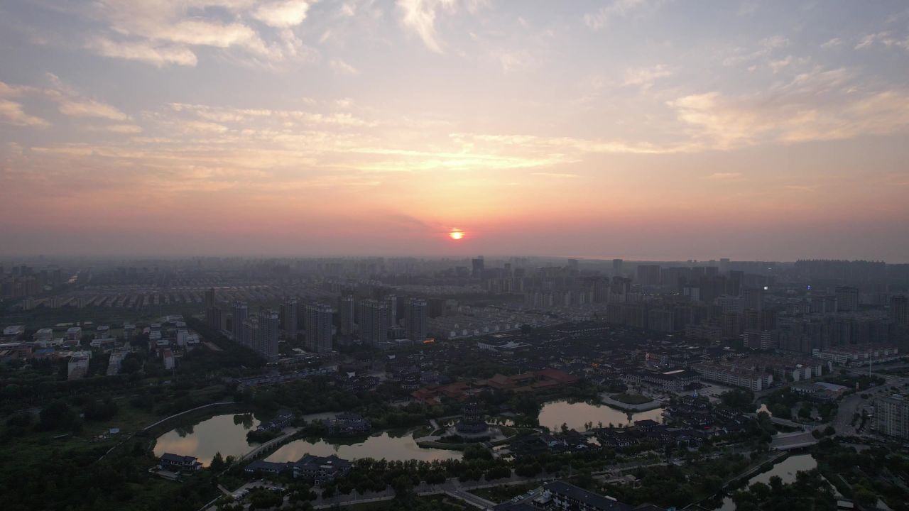 江苏宿迁城市风光旅游景区航拍