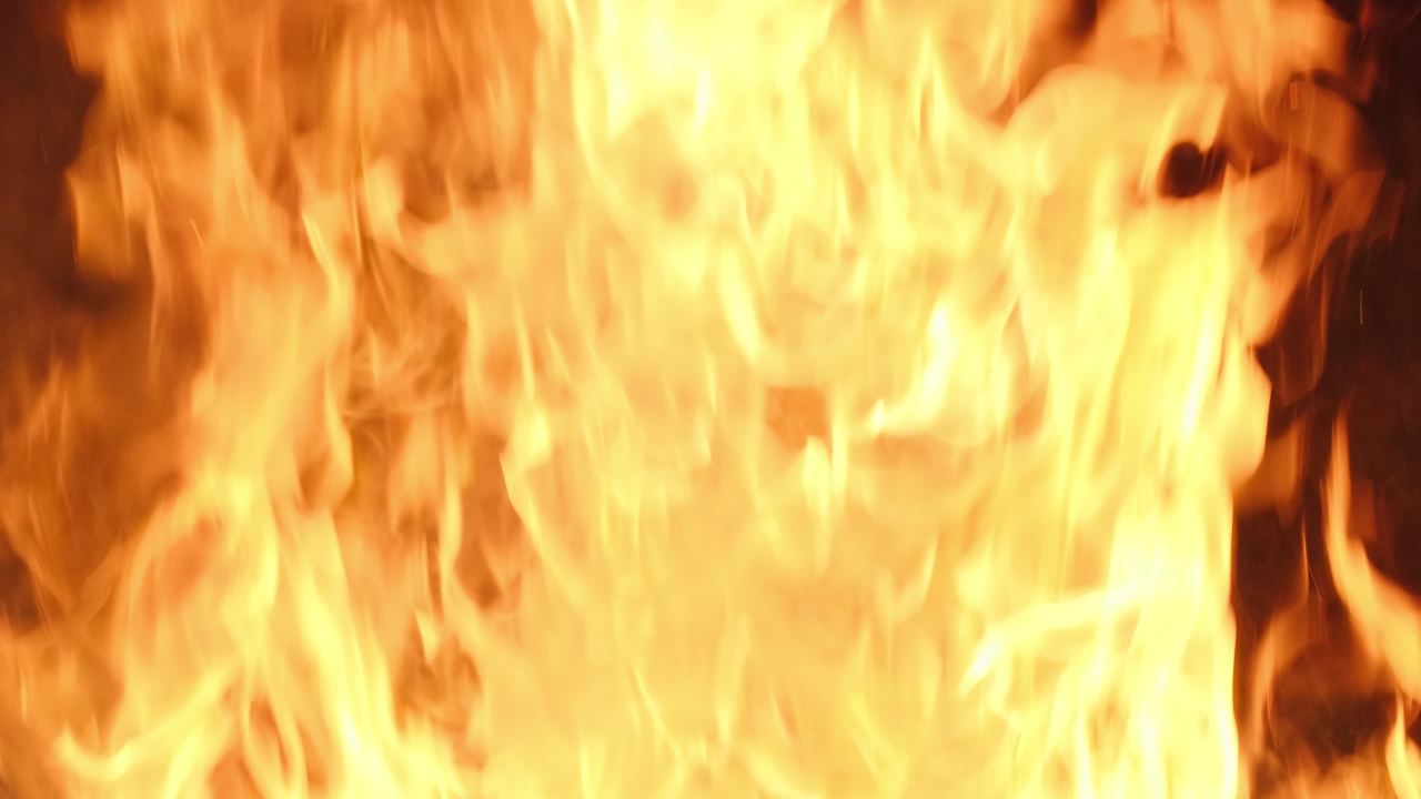 森林大火灾焚烧秸秆火焰燃烧 44