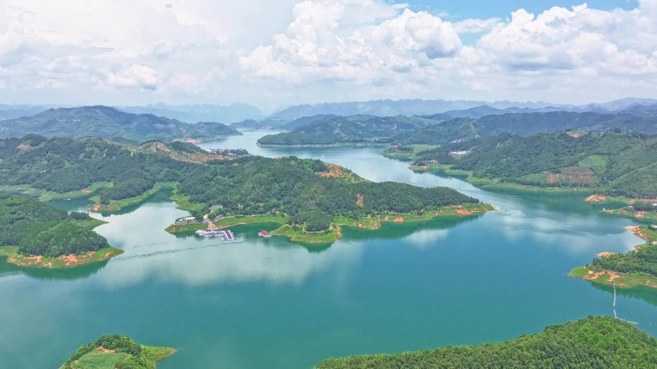 4k绿水青山  山水延时  生态湖泊航拍