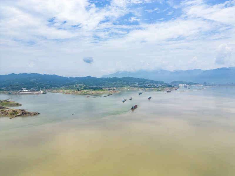 湖北长江三峡风光航拍图 