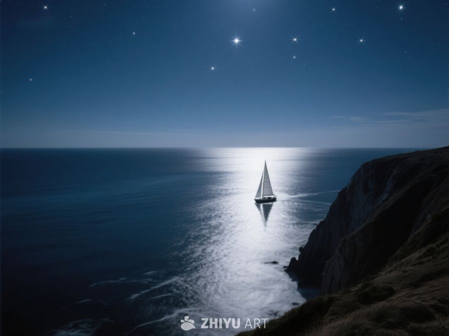 夜航帆船，星光下的海洋 227