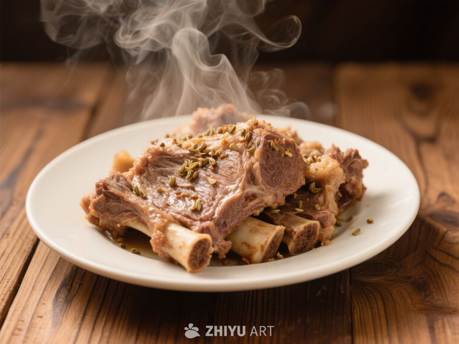 热腾腾的香料烤羊排 1008