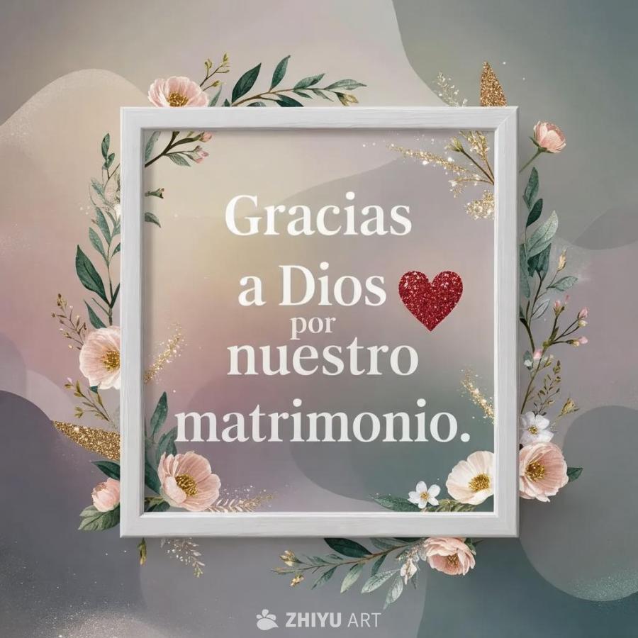 一个白色的框架内写着：“Gracias a Dio