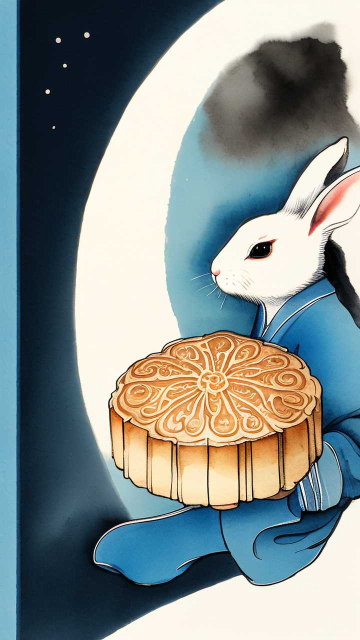 兔子吃月饼