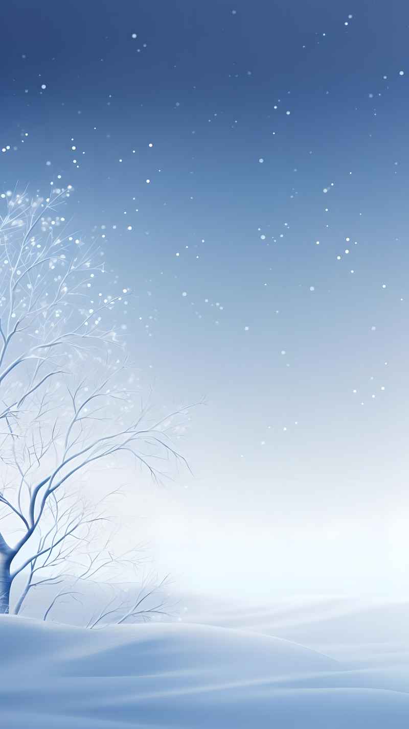 冬季冬天雪景唯美背景 32