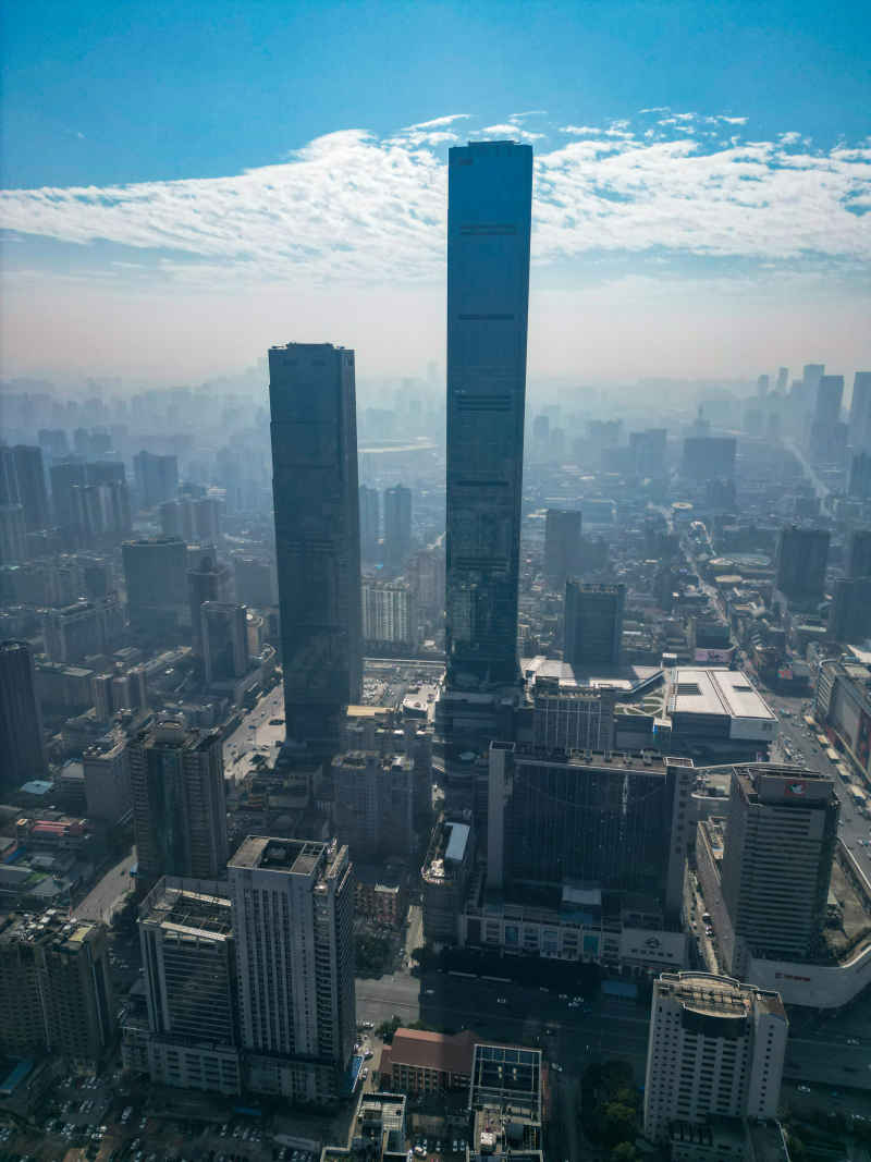 湖南长沙城市风光航拍摄影图