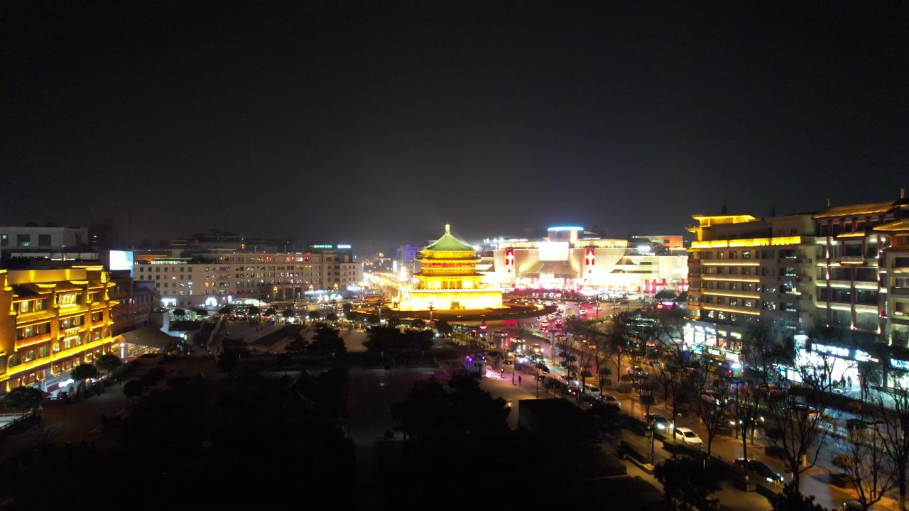 西安钟楼历史文化古建筑地标建筑