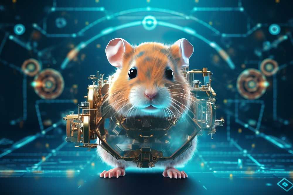 一只来自人工智能的数字鼠，代表着未来的科技、医疗和大数据等