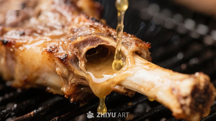 烤肉滴油，美味诱人