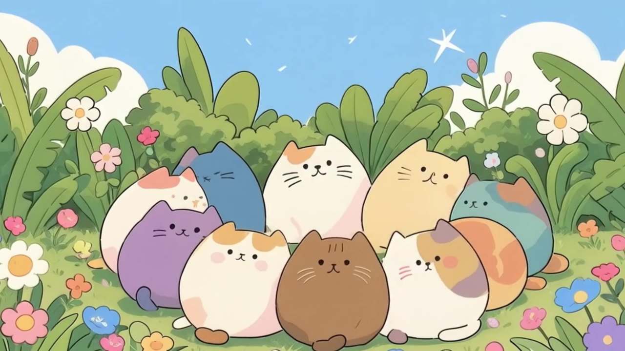 一群摇摇猫