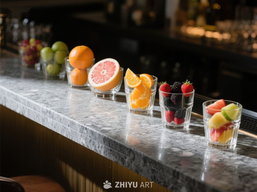 吧台上的新鲜水果与饮品 13