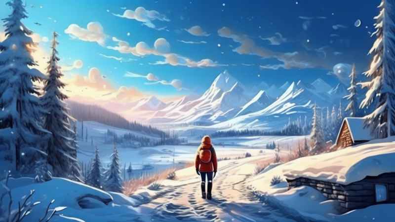 插画冬季背景图 5