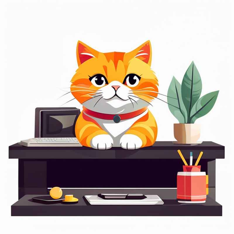 办公室勤劳的猫咪 12