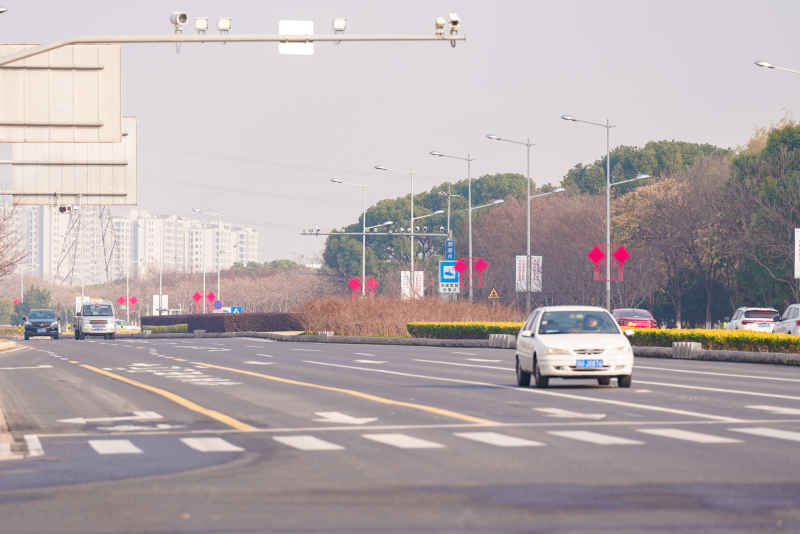 航拍昆山城镇道路风光新春氛围 26