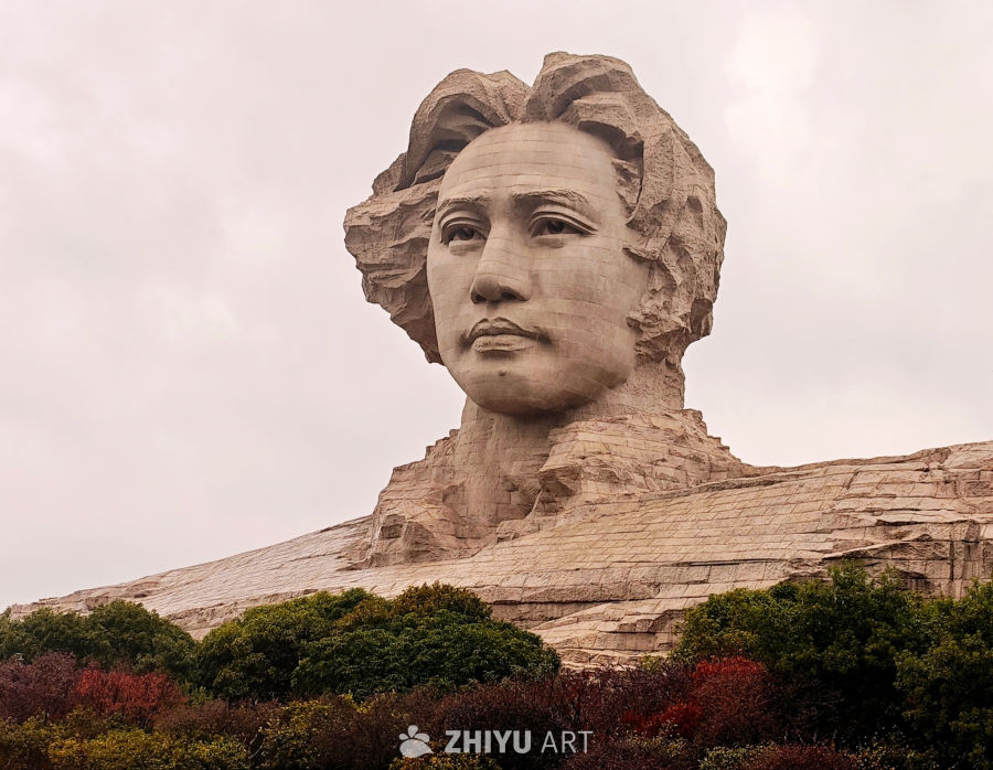 橘子洲头伟人雕像