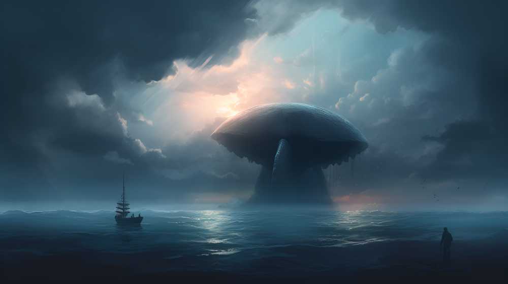 蓝鲸唯美背景